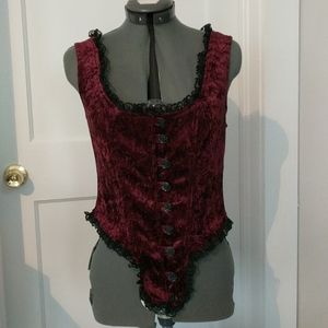 Eternal Love Burgundy Corset Top
